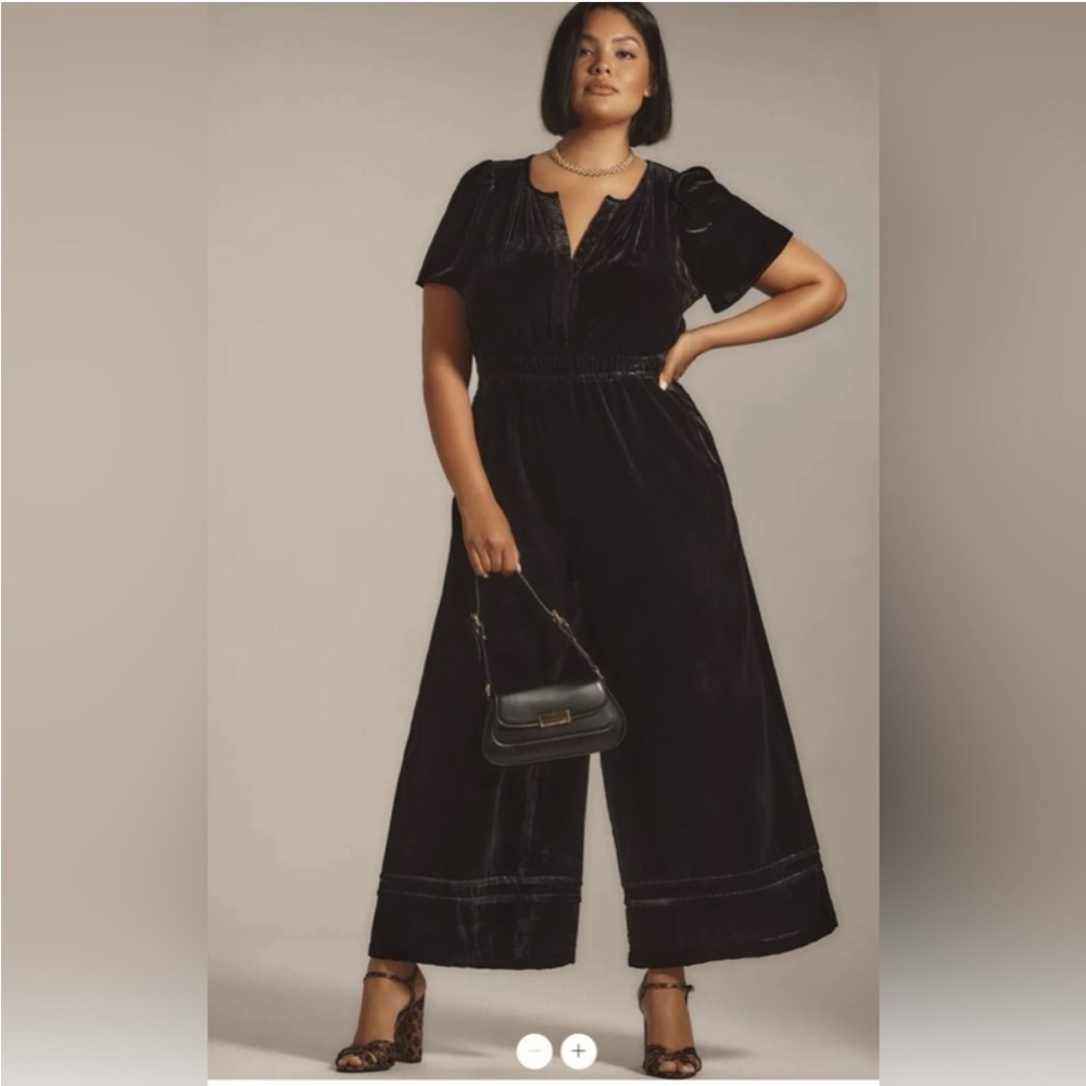 NWT size 3x  Anthropologie The Somerset Jumpsuit Velvet Edition